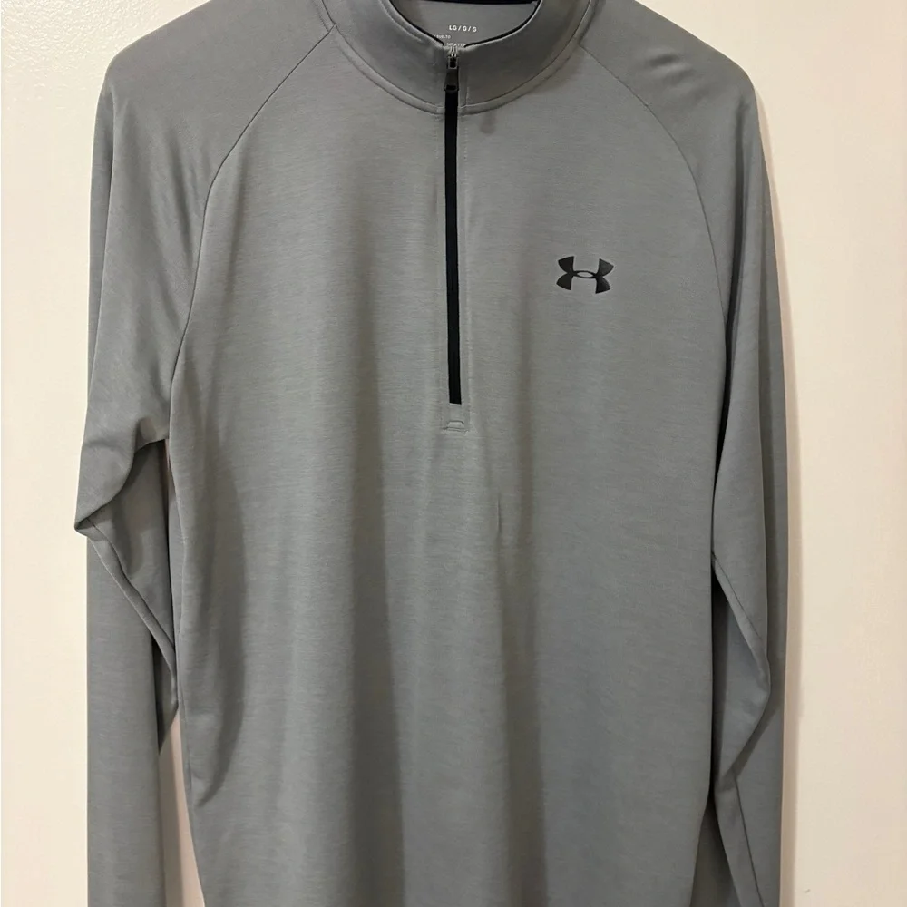 Under Armour Men’s Gray Quarter-Zip Performance tech top - Picture 2 of 5